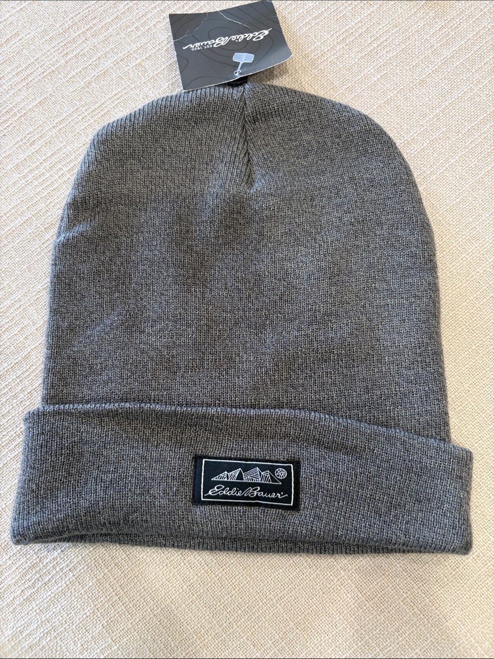Eddie Bauer Gray Fold-Over Knit Beanie
One size New with tag
